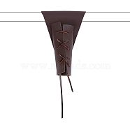 PU Leather Waist Sheath, Retro Style Viking Knight Belt Waist Sheath, Costume Medieval Sword Waist Bag for Men Boys Stage Show Cosplay, Triangle, Coconut Brown, 162x113.5x49mm(AJEW-WH0299-29A)