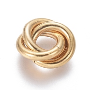 304 Stainless Steel Linking Rings, Interlocking Ring, for Necklace Making, Golden, 14x12.5x4.5mm, Ring: 11x2mm, Inner Diameter: 7mm(X-STAS-L239-01E-G)