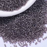MIYUKI Delica Beads, Cylinder, Japanese Seed Beads, 11/0, (DB1224) Transparent Mauve Luster, 1.3x1.6mm, Hole: 0.8mm, about 2000pcs/10g(X-SEED-J020-DB1224)