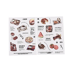 PET Tags
 Picture Stickers, Bakery and Patisserie Themed Sticker, Mixed Shapes, 169~171x119~121x0.1mm, 1 sheet/style(AJEW-R098-02D)