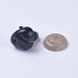 Plastic Dog Noses Crafts, For DIY Doll Toys Accessories, Black, 17.5mm, Pin: 4.5~6mm(DIY-TAC0006-04C)