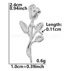 Non-Tarnish Fashion Leaf 304 Stainless Steel Stud Earrings for Women, Minimalist Style Ear Studs Jewelry, Stainless Steel Color(VG1798-1)