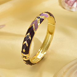 Golden Alloy Enamel Bangle, Arrow Pattern, Black, No Size(JQ8196-2)