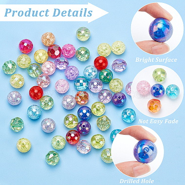 Elite 50Pcs 5 Style AB Color Plated Transparent Acrylic Beads(OACR-PH0001-96)-4