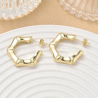 Brass Stud Earrings(KK-CBAD851-27G)-1