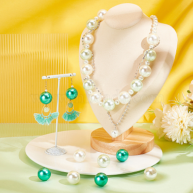 Elite 60Pcs 3 Colors Custom Resin Imitation Pearl Beads(RESI-PH0001-90)-4