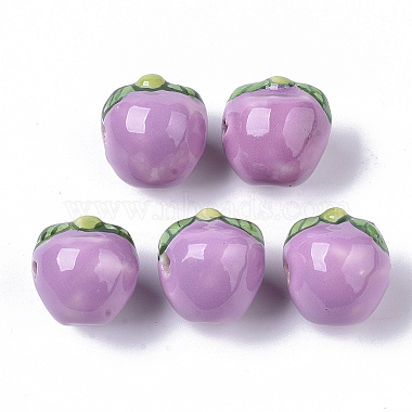 15mm Plum Fruit Porcelain Beads