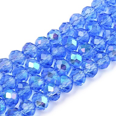 Cornflower Blue Rondelle Glass Beads