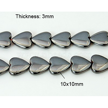 Black Heart Non-magnetic Hematite Beads