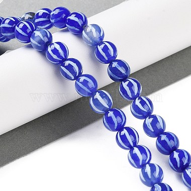 Tibetan Style dZi Agate Beads Strands(G-B084-A06-01)-2