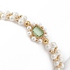 Glass & Shell Pearl Bead Bracele(BJEW-TA00180-01)-2