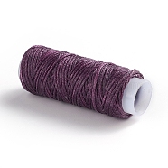 Waxed Polyester Cord, for Jewelry Making, Purple, 0.8mm, about 30m/roll(YC-WH0007-03B-32)