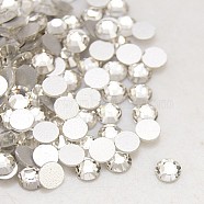 Glass Flat Back Rhinestone, Grade A, Back Plated, Faceted, Half Round, Crystal, SS8, 2.3~2.4mm, 1440pcs/bag(RGLA-C002-SS8-001)