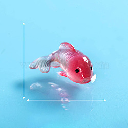 Resin Fish Mini Model, Micro Landscape Dollhouse Accessories, Pretending Prop Decorations, Red, 31x13mm(PW-WG86ABC-04)