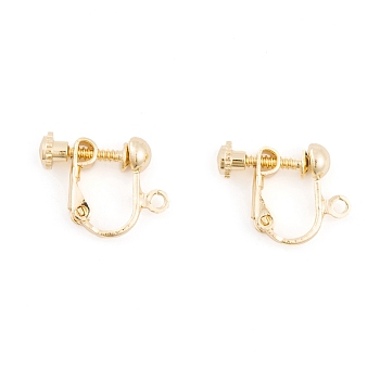 Brass Earring Findings, Real 18K Gold Plated, 17x13.5x5mm, Hole: 1mm