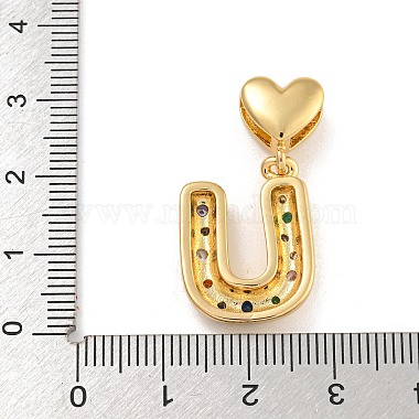 Brass Micro Pave Cubic Zirconia European Dangle Charms(KK-P281-01G-U)-3