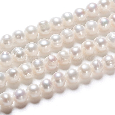 7mm AntiqueWhite Round Pearl Beads