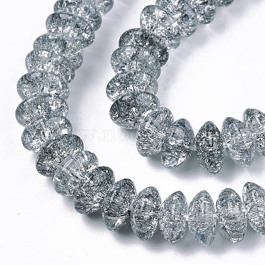 Slate Gray Rondelle Glass Beads