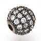 Perles de zircone cubique micro pave en Laiton(ZIRC-Q013-12mm-142B)-2