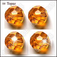 Imitation Austrian Crystal Beads, Grade AAA, Faceted(32 Facets), Round, Orange, 10mm, Hole: 0.9~1mm(SWAR-F021-10mm-248)