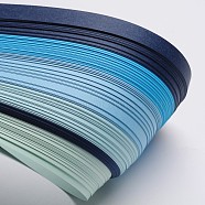 6 Colors Quilling Paper Strips, Blue, 530x10mm, about 120strips/bag, 20strips/color(DIY-J001-10mm-A05)