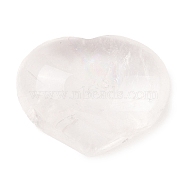 Natural Quartz Crystal Love Heart Stone, Pocket Palm Stone for Reiki Balancing, 20x25~26x12~13mm(G-I367-02G)