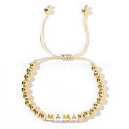 Unique Mama Bracelet for Mother's Day Gift, Adjustable Minimalist Design Letter Bracelets for Women(HN9518)