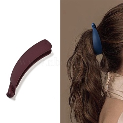 Plastic Banana Hair Clips, Hair Accessories for Women Girl, Dark Red, 111x18x12mm(PHAR-G012-01B)