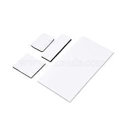 Square & Rectangle Double Sided Self Adhesive Hook and Loop Tapes, Magic Tapes with Nylon and Polyester, Black, 60~200x60~115x3~3.5mm(DIY-SZ0005-11)
