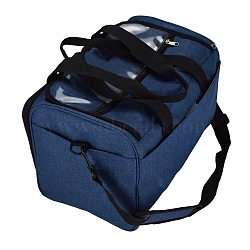 Knitting Bag, with Cover and Shoulder Strap, Yarn Tote Bag, for Knitting Needles  Circular Needles, Crochet Hooks and Other Accessories, Marine Blue, 38x25x26cm(DIY-E015-20A)