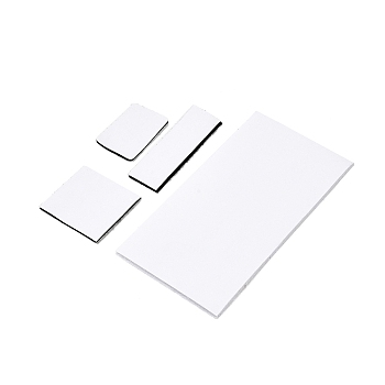 Square & Rectangle Double Sided Self Adhesive Hook and Loop Tapes, Magic Tapes with Nylon and Polyester, Black, 60~200x60~115x3~3.5mm