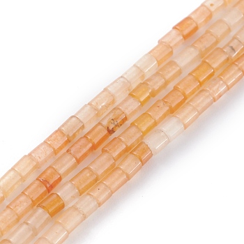 Natural Topaz Jade Beads Strands, Column, 2x2mm, Hole: 0.8mm, about 154~160pcs/strand, 15.16~15.75 inch(38.5~40cm)