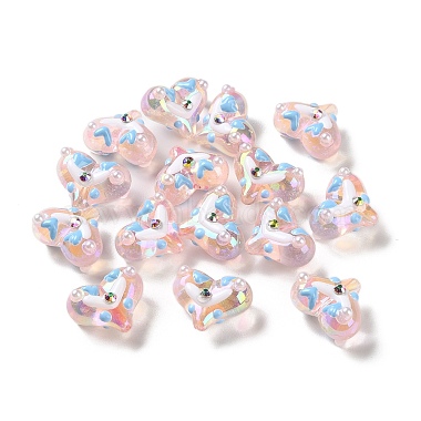 Misty Rose Heart Acrylic Beads