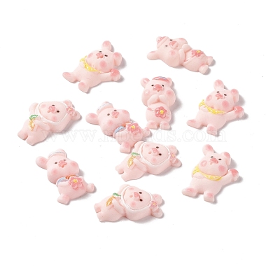 Pink Pig Resin Cabochons