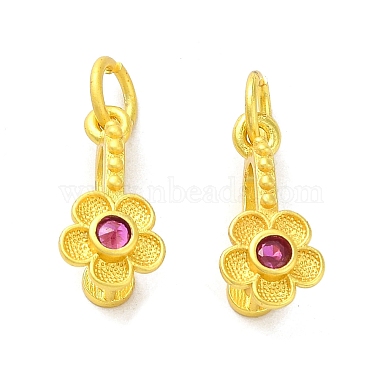 Golden Camellia Brass+Cubic Zirconia Ice Pick Pinch Bails