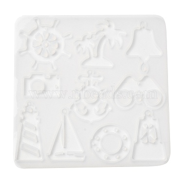 Anchor & Helm & Bell Ocean Theme DIY Pendant Silicone Molds(DIY-G102-01B)-2