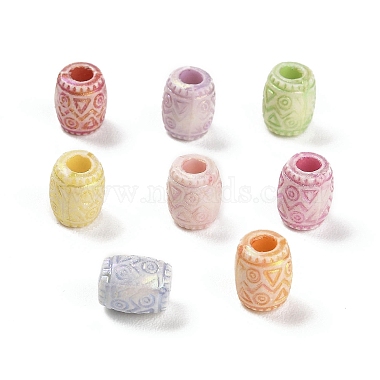 Mixed Color Column Plastic Beads