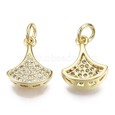 Brass Micro Pave Cubic Zirconia Charms(ZIRC-T013-12G-NF)-2