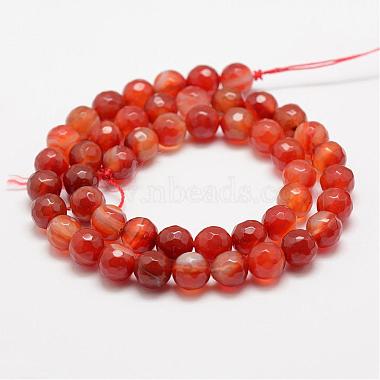 Faceted Natural Striped Agate/Banded Agate Beads Strands(G-F447-6mm-H03)-2