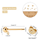 30Pcs Brass Stud Earring Findings and 30Pcs Earring Backs Sets(KK-AR0001-91G-NR)-2