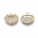 Brass Micro Pave Clear Cubic Zirconia Charms(KK-R134-029-NF)-2