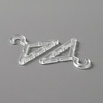 Transparent Acrylic Earring Display Accessories, for Earring Organizer Holder, Clothes Hanger Shape, Clear, 3.95x5.5x0.3cm, Hole: 2mm(EDIS-WH0030-08G)