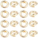 20Pcs Brass Open Jump Rings, Round Locking Jump Rings, Real 14K Gold Plated, 5.5x2.5mm, 10 Gauge, Inner Diameter: 2.5mm(KK-BBC0023-10A)