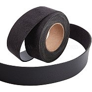 2M PVC Imitation Leather Ribbons, for Clothes, Bag Making, Black, 25mm, about 2.19 Yards(2m)/Roll(SRIB-WH0011-126B-01)