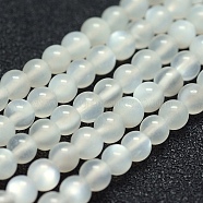 Natural Moonstone Beads Strands, Grade AA, Round, 4mm, Hole: 1mm, about 94pcs/strand, 15.5 inch(39.5cm)(X-G-P342-02A-4mm-AA)