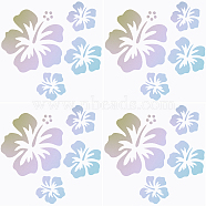 PET Self Adhesive Car Stickers, Waterproof Floral Car Decorative Decals for Car Decoration, Clear AB, 150x150x0.2mm(STIC-WH0010-05C)