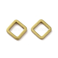 Brass Linking Rings, Golden, Rhombus, 7.5x7.5x1mm, Inner Diameter: 5.5x5.5mm(KK-K357-05D-G)