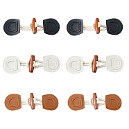 12 Sets 3 Style Wood Button, Imitation Leather Horn Toggle Button, Sewing Accessories, Mixed Color, 81.5~95x42x6~12mm, 4 sets/style(BUTT-DC0001-02)