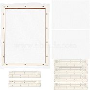 Basswood Assembled Paper Making Frame, with Gauze, Rectangle, PapayaWhip, 340x250mm(DIY-WH0001-73D)