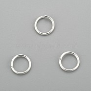 304 Stainless Steel Jump Rings, Open Jump Rings, Silver, 18 Gauge, 8x1mm, Inner Diameter: 6mm(X-STAS-H380-09S-E)